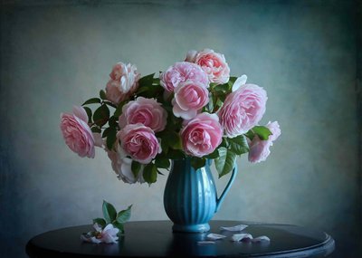 Weicher rosa Rosenstrauß von Fangping Zhou