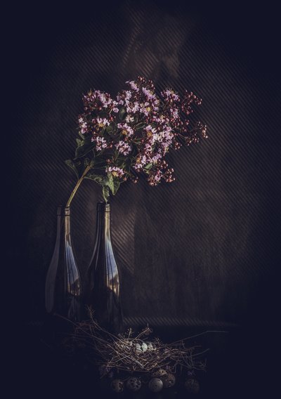 Rustikales Blumen Stillleben von Farid Kazamil