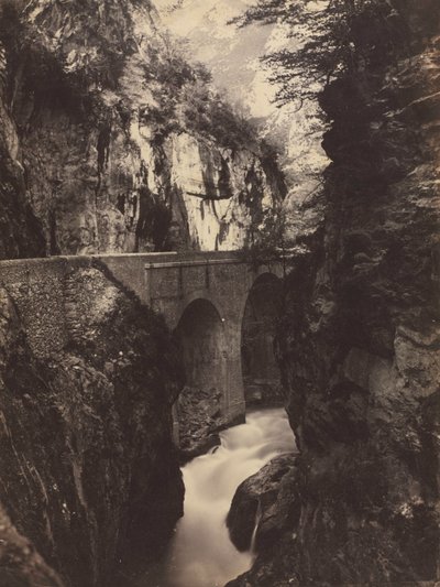 Straße nach Eaux-Chaudes, Pyrenäen recto, ca. 1855 von Farnham Maxwell Lyte