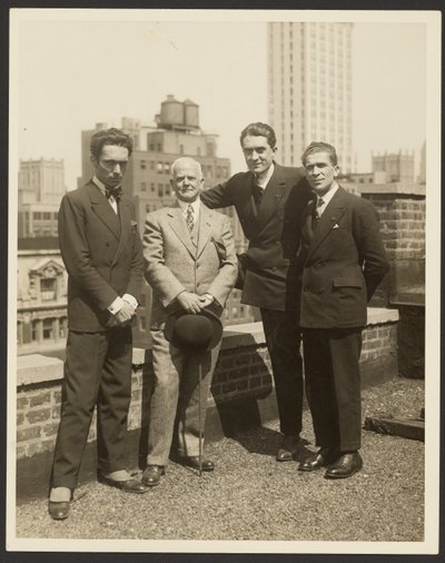 Gruppenporträt von F. Vecchi, Dr. Brinton, F. Azari und O.L. Foletti von Fedele Azari
