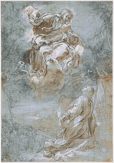 Das Wunder des heiligen Gürtels (recto), ca. 1600-1610 von Federico Barocci