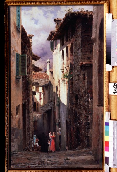 Straßenszene in Bellagio, Italien von Fedor Andreevich Bronnikov