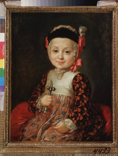 Porträt von Alexei Grigorievitch Bobrinski als Kind von Fedor Stepanovich Rokotov