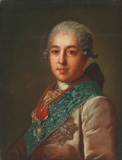 Porträt von Graf Mikhail Mikhaylovich Golitsyn 1731-1806, 1774 von Fedor Stepanovich Rokotov