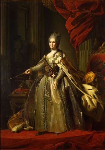 Porträt der Kaiserin Katharina II. 1729-1796, 1775-1780 von Fedor Stepanovich Rokotov