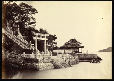 Eingang des Tempels von Kami-Hamayou in Shimonoseki von Felice Beato