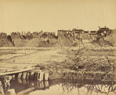Außenansicht des Nordforts mit dem englischen Eingang am 21. August 1860 von Felice Beato