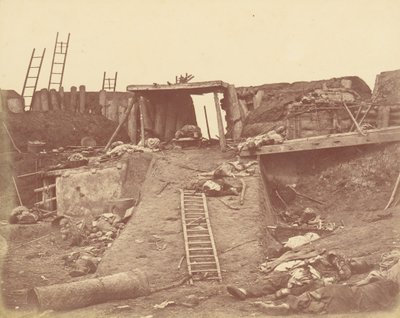 Innenansicht des Winkels des Nordforts von Felice Beato