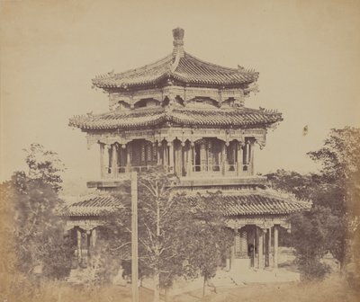 Der Große Kaiserpalast Yuen Min Yuen, Peking, vor dem Brand, 18. Oktober 1860 von Felice Beato