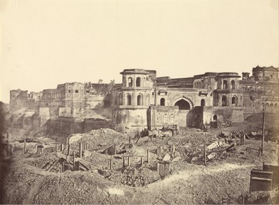Die Mucha Bawn, oder die alte Zitadelle von Lucknow von Felice Beato