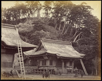 Der Tempel von Hatchiman, Kamakura von Felice Beato