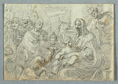 Anbetung der Könige (Studie nach Lodovico Carracci) von Felice Giani