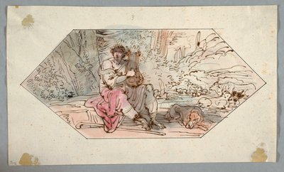 Apollo bewacht die Herden [oder Schafe] von König Admetus von Felice Giani