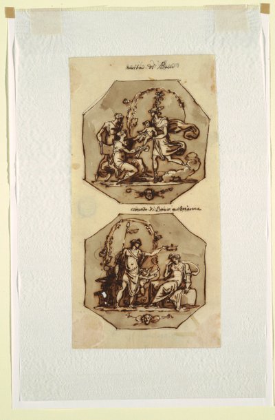 Geburt des Bacchus; Bankett von Bacchus und Ariadne von Felice Giani