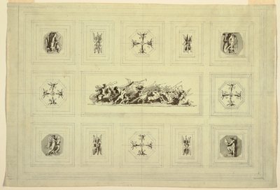 Deckenverkleidung dem Krieg gewidmet, Palazzo Quirinale, Rom von Felice Giani