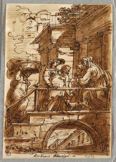 Studie der Heimsuchung, nach Peter Paul Rubens von Felice Giani