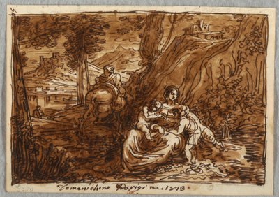Die Flucht nach Ägypten, nach Domenichino von Felice Giani