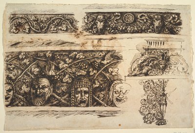 Drei Friese; Eine Basis; Ein Ornament von Felice Giani