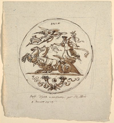 Triumph des Friedens, Rundel, für die Aldini-Villa in Montmorency von Felice Giani