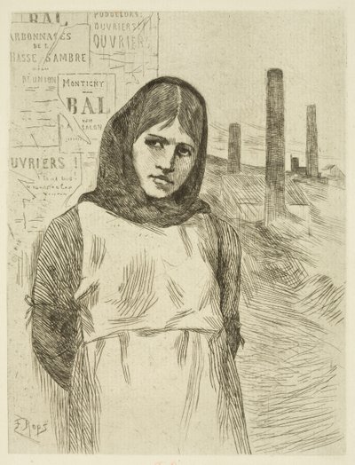 Der Streik (Die Kohlenbrandster) von Félicien Rops