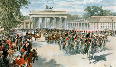 Einzug der französischen Armee in Berlin von Felicien baron de Myrbach Rheinfeld