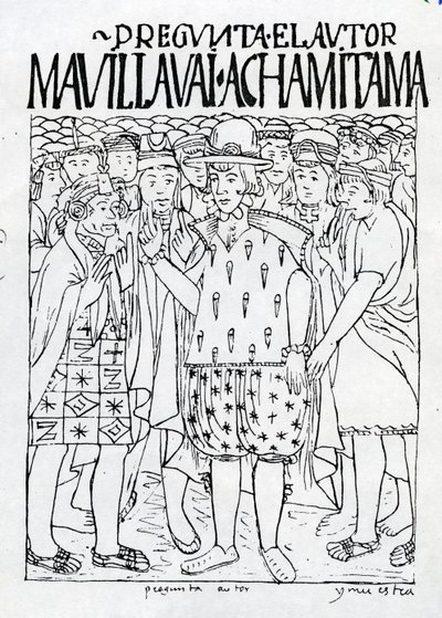 Poma de Ayala erkundigt sich nach der Geschichte des alten Peru von Felipe Huaman Poma de Ayala