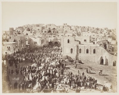 Einzug der Pilger in Bethlehem...Palästina #899 von Félix Bonfils