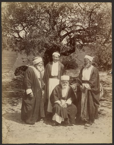 Gruppe von Drusen-Scheichs: Berg Karmel von Félix Bonfils
