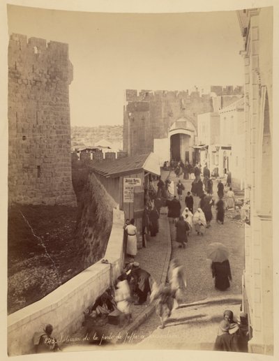 Inneres des Jaffa-Tores in Jerusalem von Félix Bonfils
