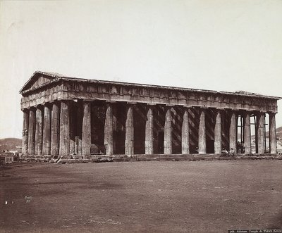Der Tempel des Theseus auf der Akropolis von Athen von Félix Bonfils