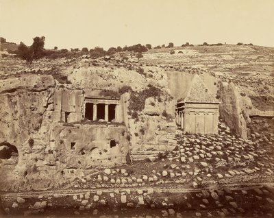 Grab von Zacharias und St. Jakobus - Jerusalem von Félix Bonfils