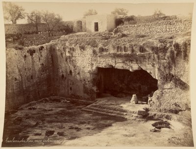 Grab der Könige, Innenhof, Jerusalem von Félix Bonfils