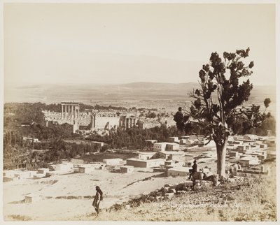 Allgemeine Ansicht von Balbek, Syrien #438 von Félix Bonfils