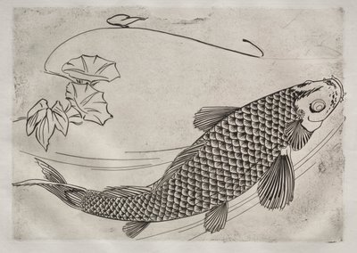 Tafelservice (Rousseau-Service): Großer Fisch im japanischen Stil (Nr. 19) von Felix Bracquemond