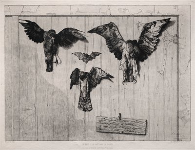 Der obere Teil der Schwingtür, 1852 gedruckt 1865 von Felix Bracquemond