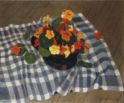 Schale mit Kapuzinerkressen von Felix Edouard Vallotton