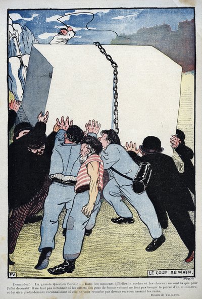 Le coup de assistance - Die große soziale Frage... - von Felix Vallotton von Felix Edouard Vallotton