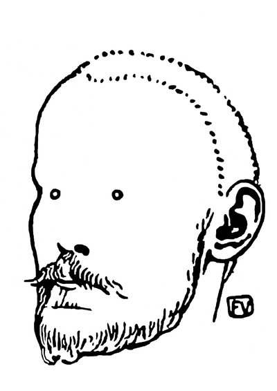 Porträt von Jules Renard von Felix Edouard Vallotton