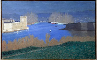 Ansicht des Hafens von Marseille von Felix Edouard Vallotton