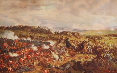 Angriff der französischen Kürassiere bei Waterloo, 1874, um 1915 von Felix Henri Emmanuel Philippoteaux