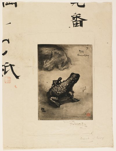 Bronzefrosch-Tintenfass, 1883 von Felix Hilaire Buhot
