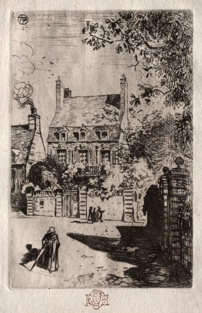 In der Provinz: Das Haus in Orléans, ca. 1875 von Felix Hilaire Buhot