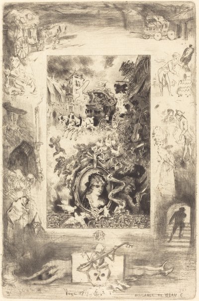 La Diligence de Beaucaire von Felix Hilaire Buhot
