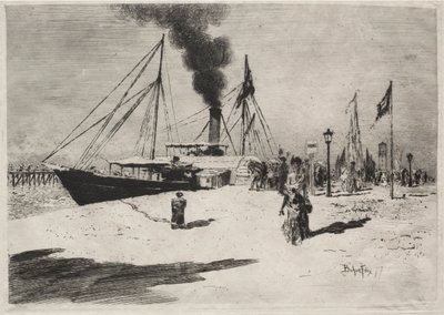 Der Kai von Trouville, 1877 von Felix Hilaire Buhot
