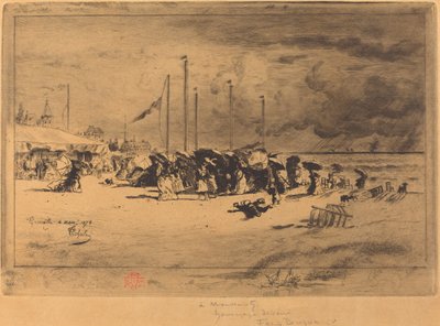 Ein Sturm in Trouville, 1874-1875 von Felix Hilaire Buhot