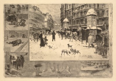 Winter in Paris von Felix Hilaire Buhot