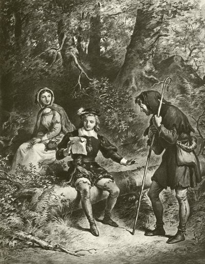 Wie es euch gefällt. Akt IV-Szene III von Felix Octavius Carr Darley