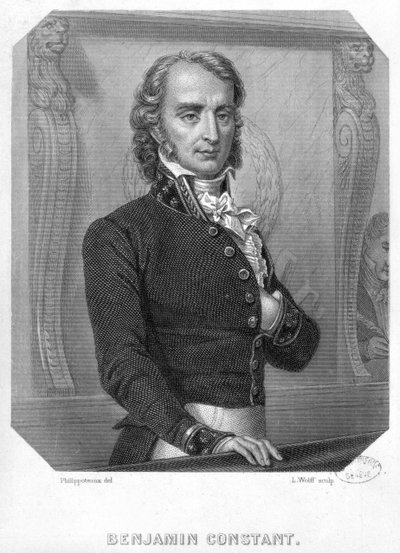 Henri Benjamin Constant de Rebecque (1767-1830) an der Tribüne von Felix Philippoteaux