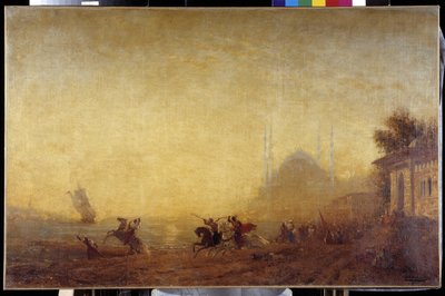 Fantasia am Ufer des Bosporus. Die Basilika Hagia Sophia ist sichtbar von Félix Ziem