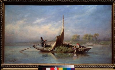 Familie in einem Boot von Feodor Alexandrovich Vassiliev